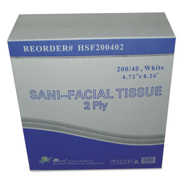 GEN Sani Facial Tissue, 2-ply, White, 40 Sheets-box freeshipping - TVN Wholesale